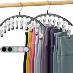 Legging Organizer for Closet, Metal Yoga Pants Hanger w/Rubber Coated