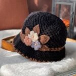 Women's  Flowers Knitted Woolen Hat