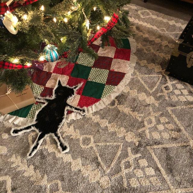 6f0bd2d20a3ccd68b230defb52ac63afcd654d28320f02c2dbc87e9043c31888.jpeg Fried Cat Rug - Funny Christmas Gift - Image 1