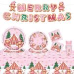 🏆2025 Christmas Hot Sale⚡Christmas Paper Plates & Napkins Set - 20-Pc Disposable Holiday Tableware for Kids Party (Cartoon Prints)