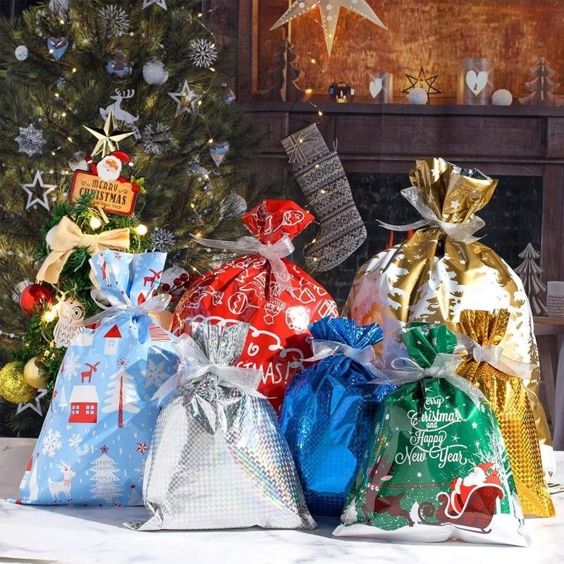 fa8ea359b890f83f913ae471cae3308fe06c097d85781903f91aff02f9a34884.jpeg 🎄 Tie rope Christmas Gift Bags - Image 1
